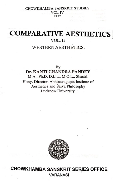 Comparative Aesthetics ( Western Aesthetics) Vol IInd